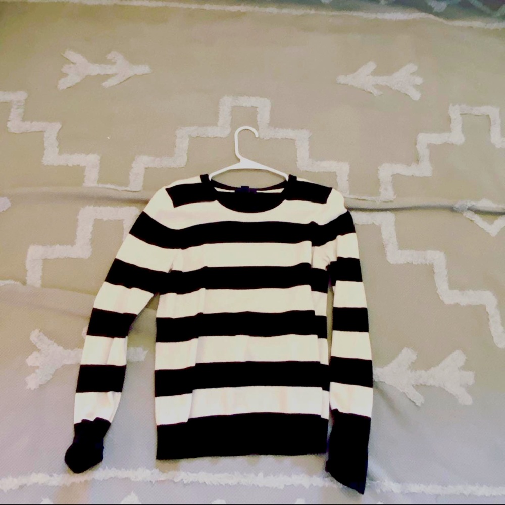 Black and white striped sweater